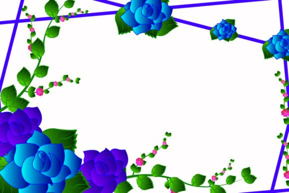 Blue Rose Floral Frames: Elevating Design with Symbolic Elegance