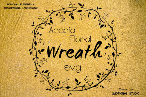 Elevating Visual Identity with Acacia Floral Wreath Clip Art in Modern Design