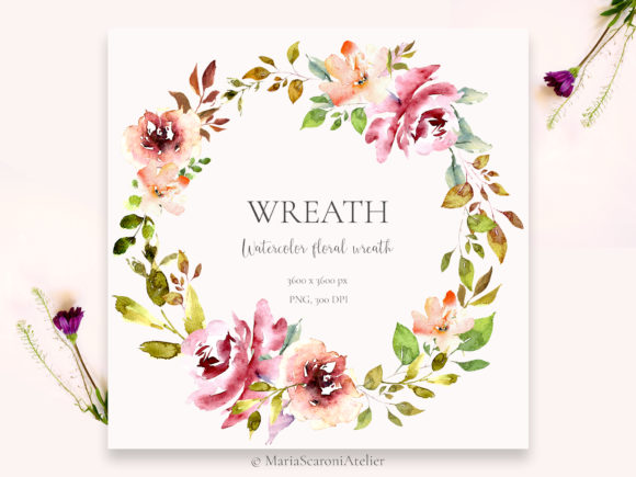 Evaluating the Watercolor Floral Wreath for Wedding and Stationery Design