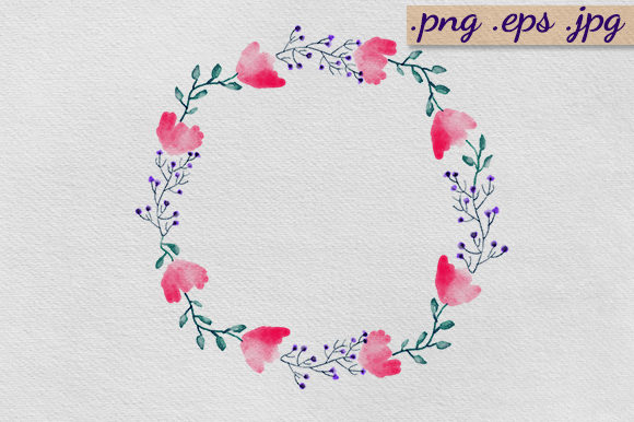 Evaluating Watercolour Floral Wreath Digital Assets for Design Projects