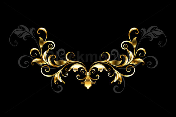 Floral Gold Frame: Antique Design for Modern Projects