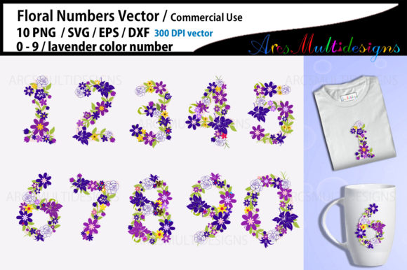 Floral Numbers Lavender Floral: A Guide to Digital Design Assets