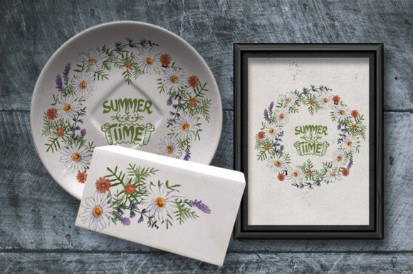 Floral Wreath with Chamomile: Elevating Brand Identity Through Botanical Vector Design