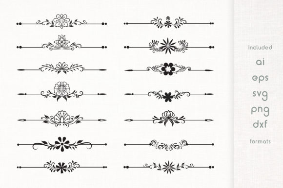Handmade Floral Dividers Set: Elevating Digital and Physical Design with Versatile Vector Assets