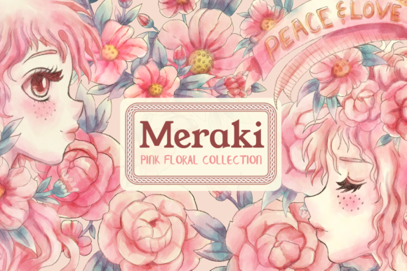 Meraki Pink Floral Collection: Strategic Application for Visual Branding and Creative Projects