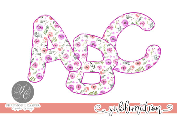 Purple Floral Chunky Letters and Numbers: Strategic Application for Visual Branding