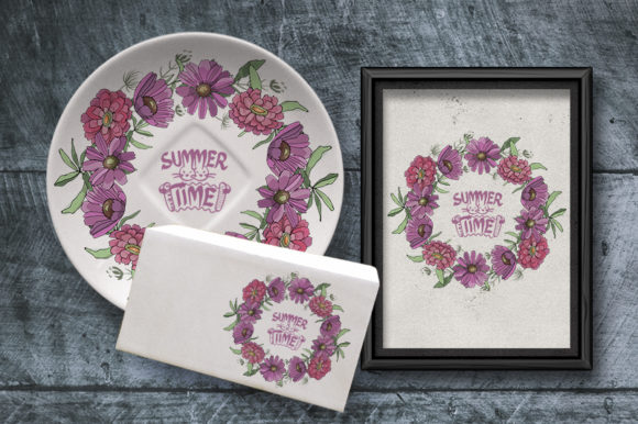 Summer Floral Wreath Design for Creative Projects