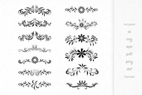 Vintage Floral Borders - Dividers Vector Guide